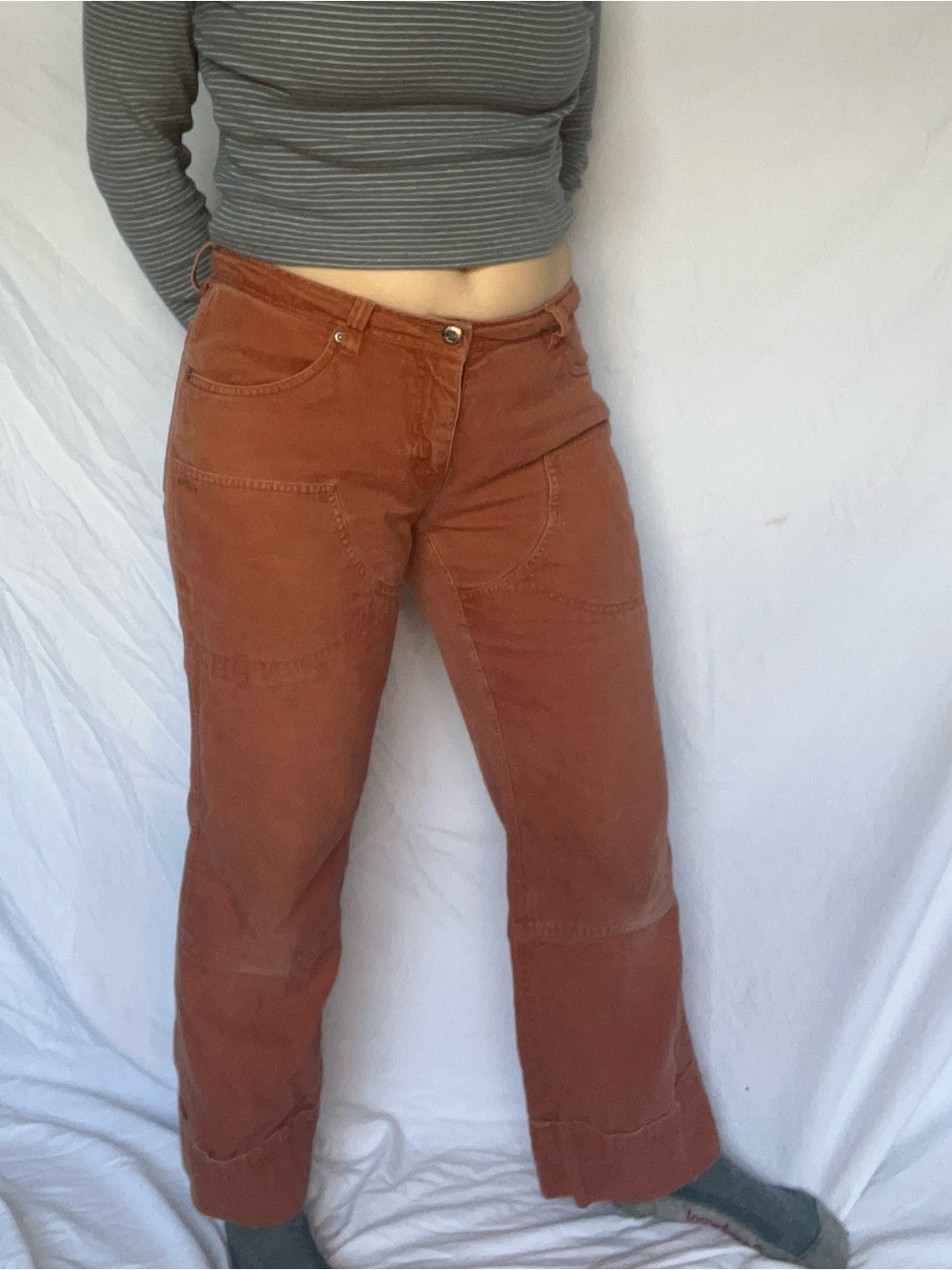 Kavu Rust Wide-Leg Canvas Jeans